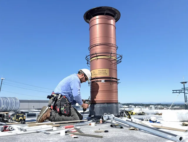 Installed chimney liner by Wildomar Chimney Sweep in Wildomar, CA